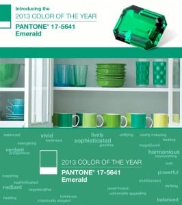 Emerald, Pantone Color of the Year 2013
