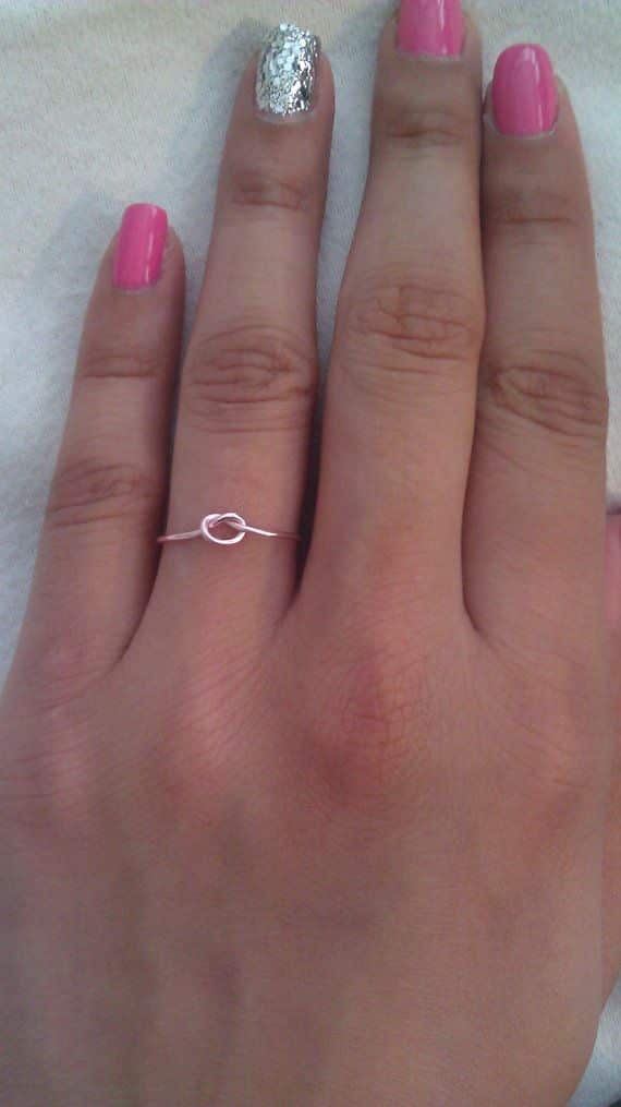 dainty knot ring