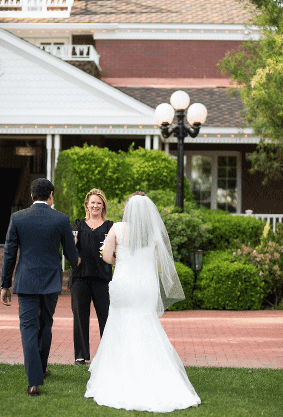 Our Event Director Katina offering the newly weds a glass of cold water after the ceremony!